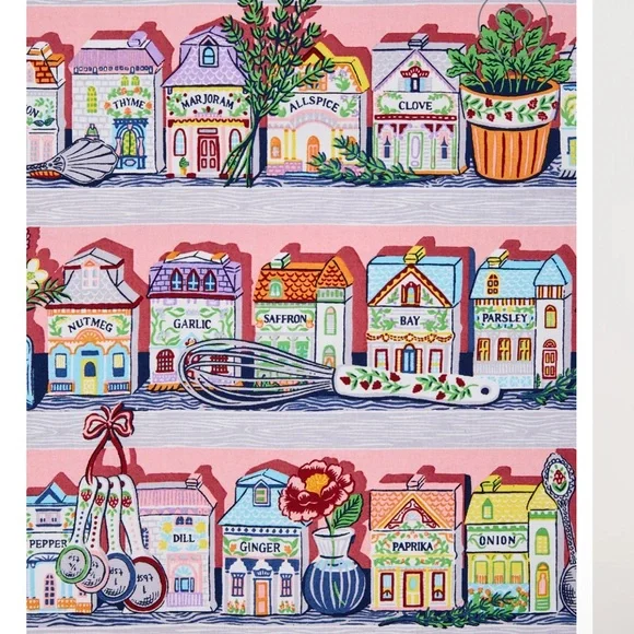 Printfresh Spice Village Tote Bag with Pink and Blue Accents - Picture 4 of 9